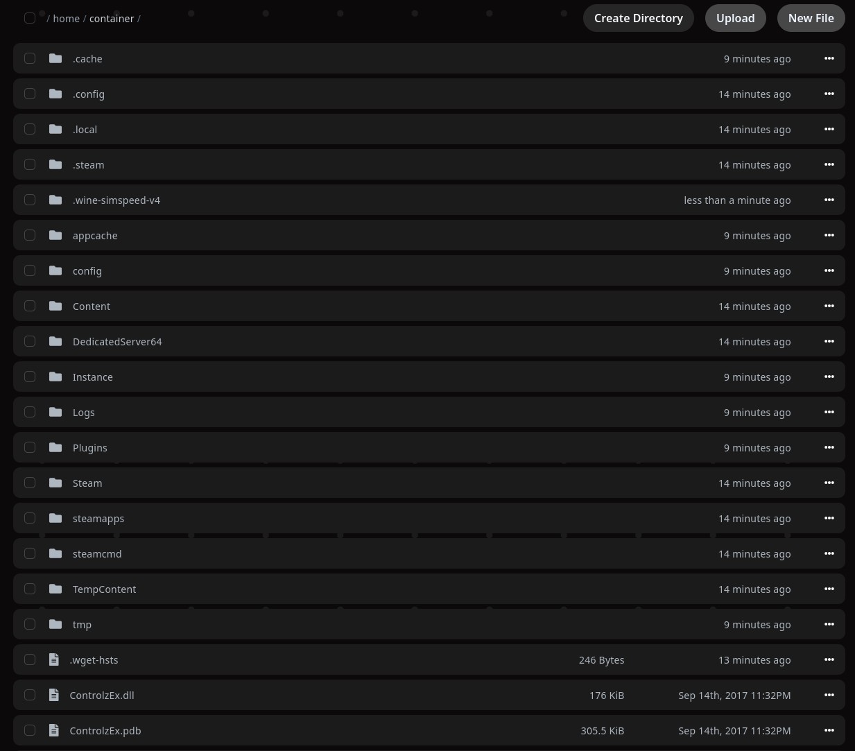 Simspeed server configuration file manager
